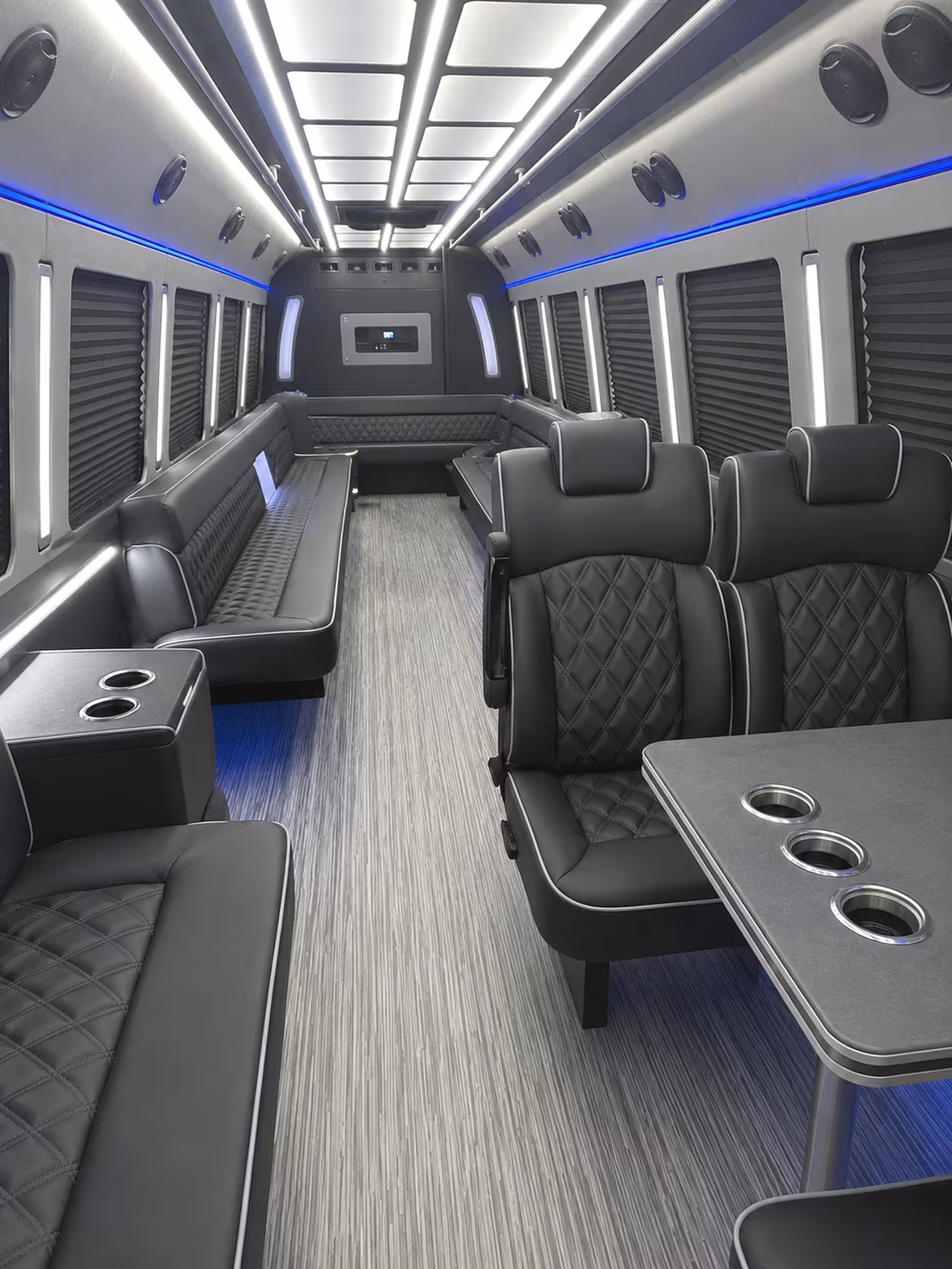 kennewick 25 passenger party bus inside