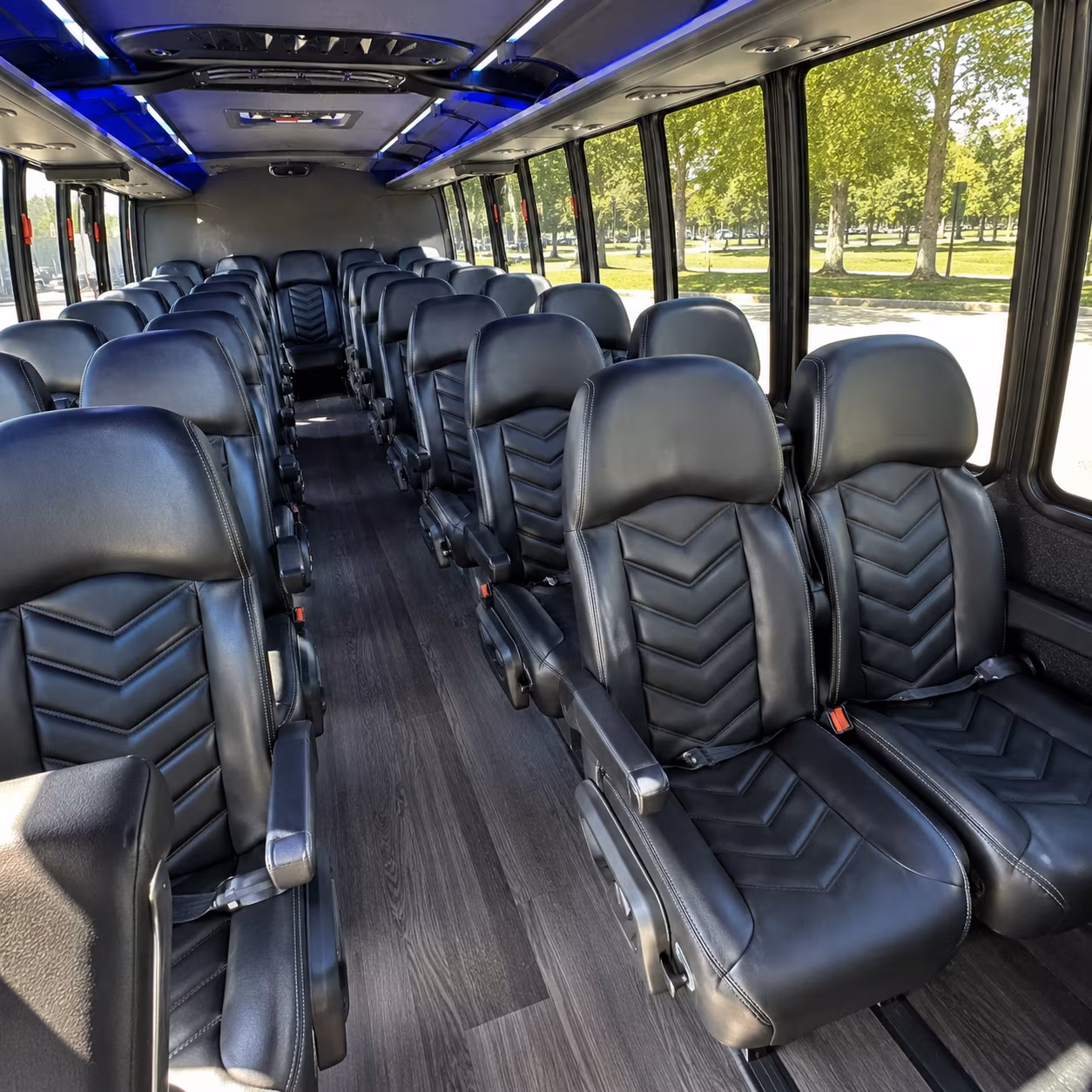 kennewick 28 passenger minibus inside