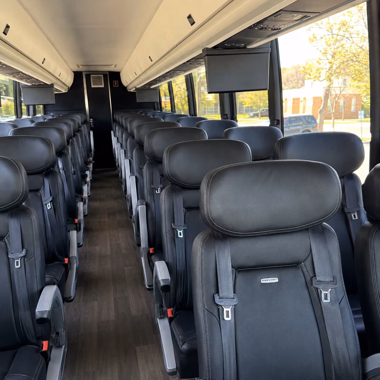 kennewick 45 passenger charter bus inside