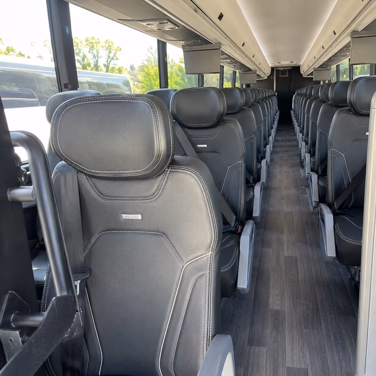 kennewick 47 passenger charter bus interior