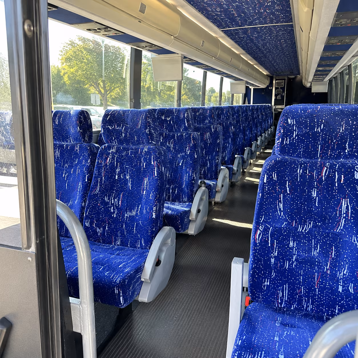 kennewick 50 passenger charter bus inside